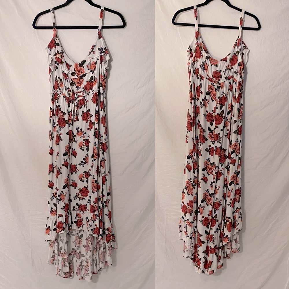 Torrid Red Rose Ruffle Dress